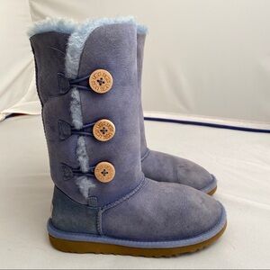 UGG Bailey Button Triplet blue tall shearling boots